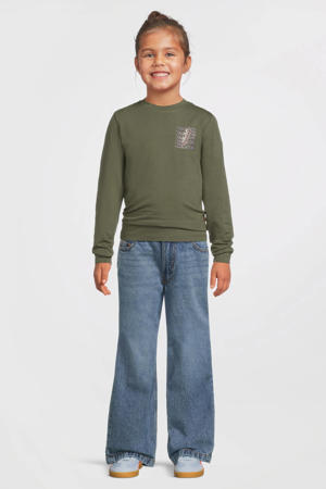 longsleeve met printopdruk khaki