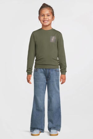longsleeve met printopdruk khaki