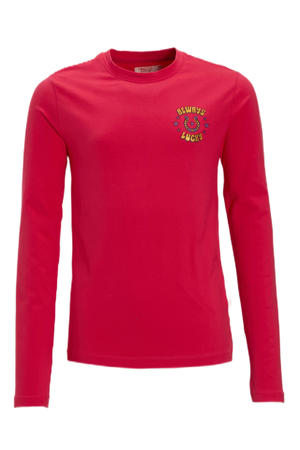 longsleeve met printopdruk roze