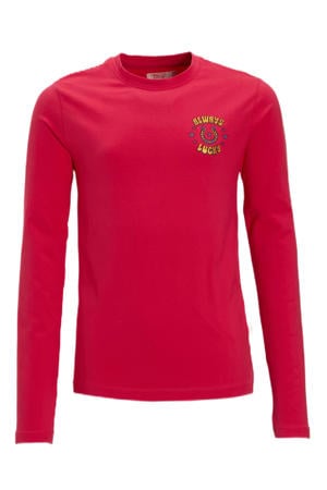 longsleeve met printopdruk roze