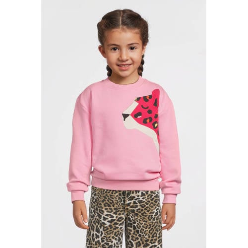 Orange Stars fleece sweater met printopdruk Lizzie roze Trui Printopdruk