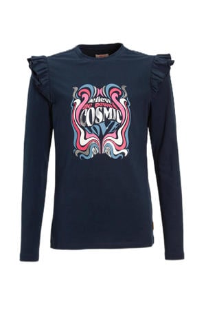 Longsleeve met printopdruk donkerblauw