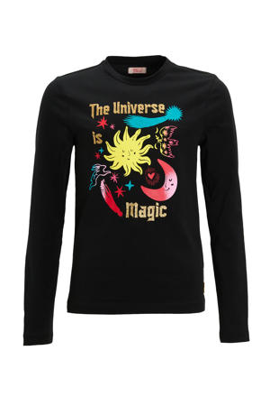 longsleeve met printopdruk zwart