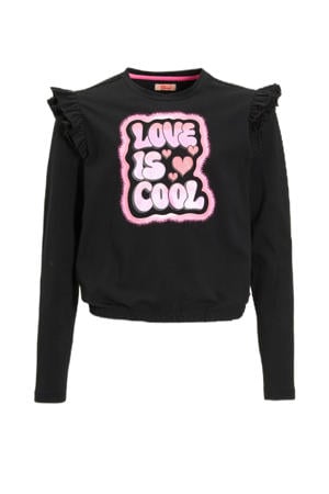 Longsleeve met printopdruk zwart