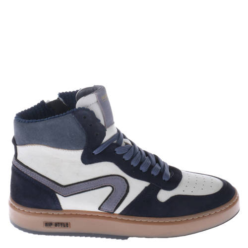 Hip leren sneakers donkerblauw/wit Jongens Leer Meerkleurig - maat 39 afbeelding