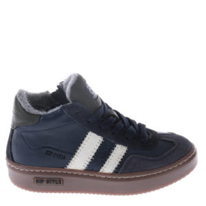 leren sneakers donkerblauw