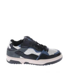 leren sneakers blauw/wit