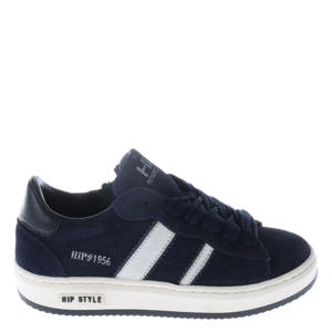 suède sneakers donkerblauw