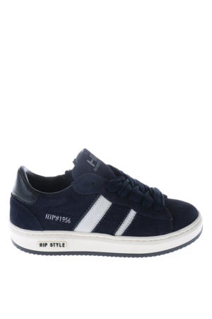 suède sneakers donkerblauw