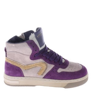 H1301 leren sneakers paars