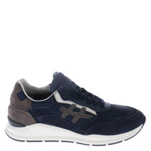 suède sneakers donkerblauw multi