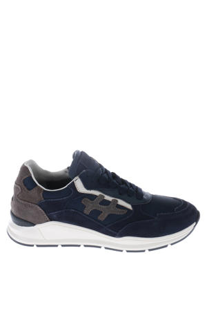 suède sneakers donkerblauw multi