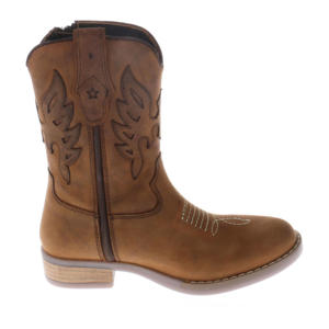 leren cowboylaarzen cognac
