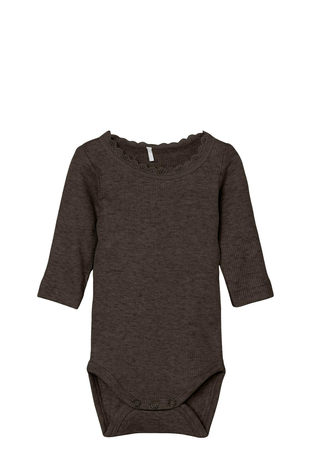NAME IT BABY romper donkerbruin