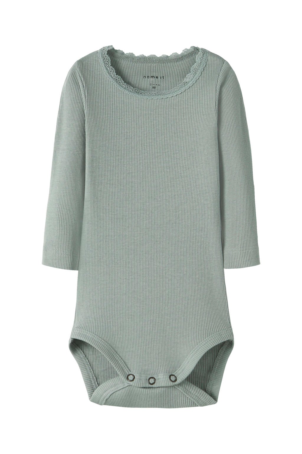 NAME IT BABY romper grijsgroen