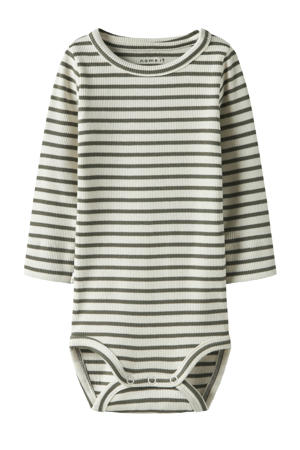 romper olijfgroen/ecru