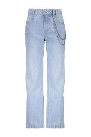 high waist straight leg jeans light blue denim