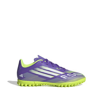 F50 Club TF junior voetbalschoenen paars/geel