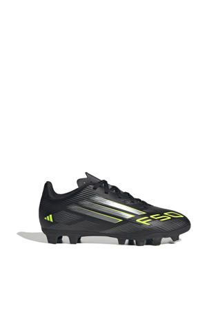 F50 Club FG/MG  junior voetbalschoenen zwart/zilvergrijs/geel