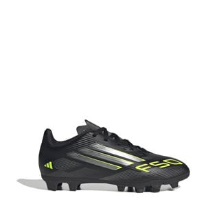 junior voetbalschoenen zwart/zilvergrijs/geel