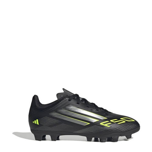 adidas Performance junior voetbalschoenen zwart/zilvergrijs/geel Jongens/Meisjes Imitatieleer - maat 28 afbeelding