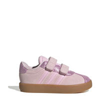 thumbnail: Roze jongens en meisjes adidas Sportswear VL Court sneakers van suède met klittenband