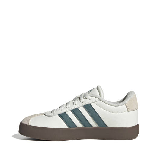 adidas Sportswear VL Court sneakers ecru/groen Jongens/Meisjes Suede