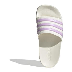 Adilette badslippers ecru/paars