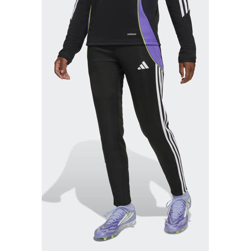 adidas Performance Junior trainingsbroek Tiro 24 zwart/paars Sportbroek Jongens/Meisjes Polyester