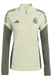 thumbnail: Lichtgeel en bruine jongens en meisjes adidas Performance Junior Real Madrid voetbalshirt van polyester met lange mouwen en opstaande kraag