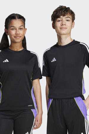 Junior voetbalshirt Tiro 24 zwart/paars