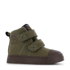 waterproof leren sneakers donkergroen