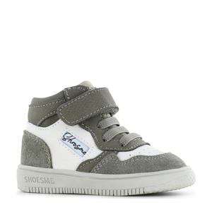leren sneakers grijs/wit