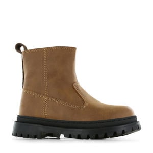 leren enkelboots cognac