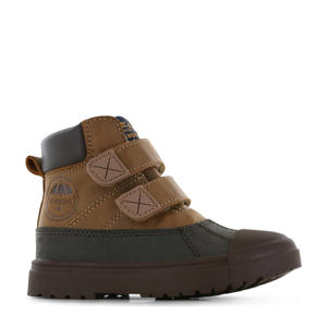 waterproof leren enkelboots cognac