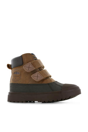 waterproof leren enkelboots cognac