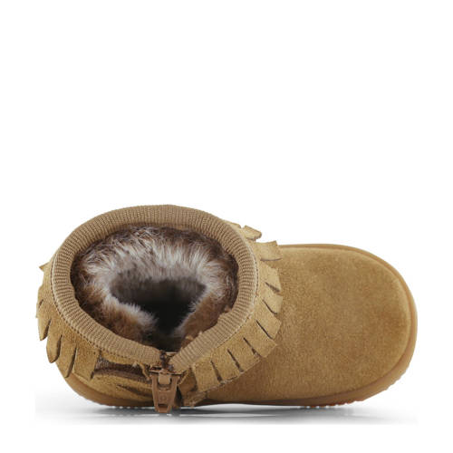 Shoesme suède enkelboots cognac Bruin Meisjes Suede Effen