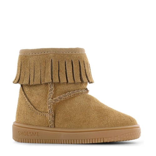 Shoesme suède enkelboots cognac Bruin Meisjes Suede Effen