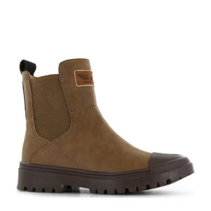 leren enkelboots cognac