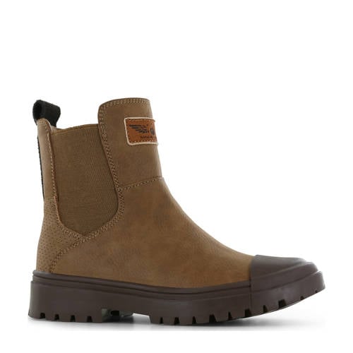 Shoesme leren enkelboots cognac Bruin Jongens Leer Meerkleurig