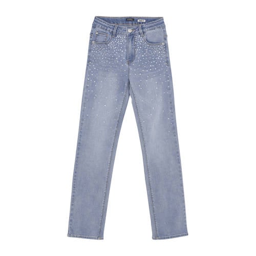 Indian Blue Jeans straight leg jeans light blue denim Blauw Meisjes Stretchdenim