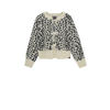 Indian Blue Jeans cardigan met panterprint beige gebreid