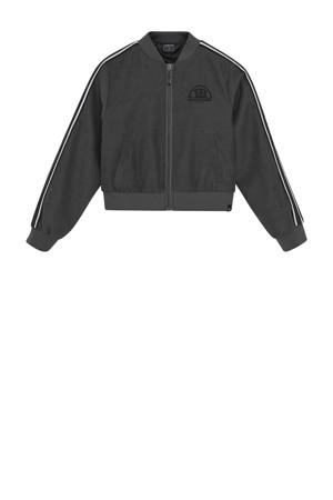jasje voor binnen met backprint grijs