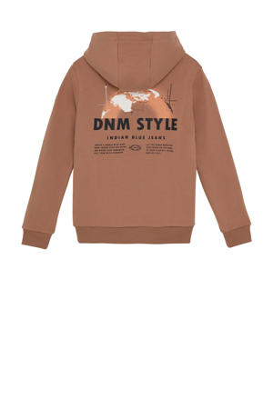 hoodie met backprint bruin