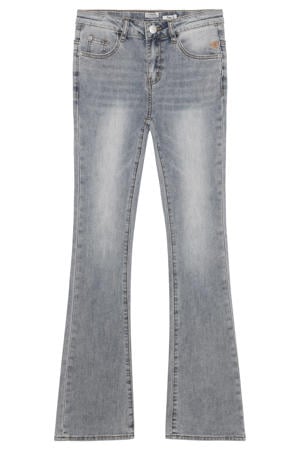 flared jeans medium blue denim