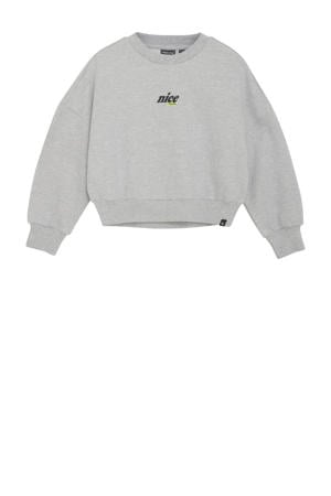 sweater met backprint grijs