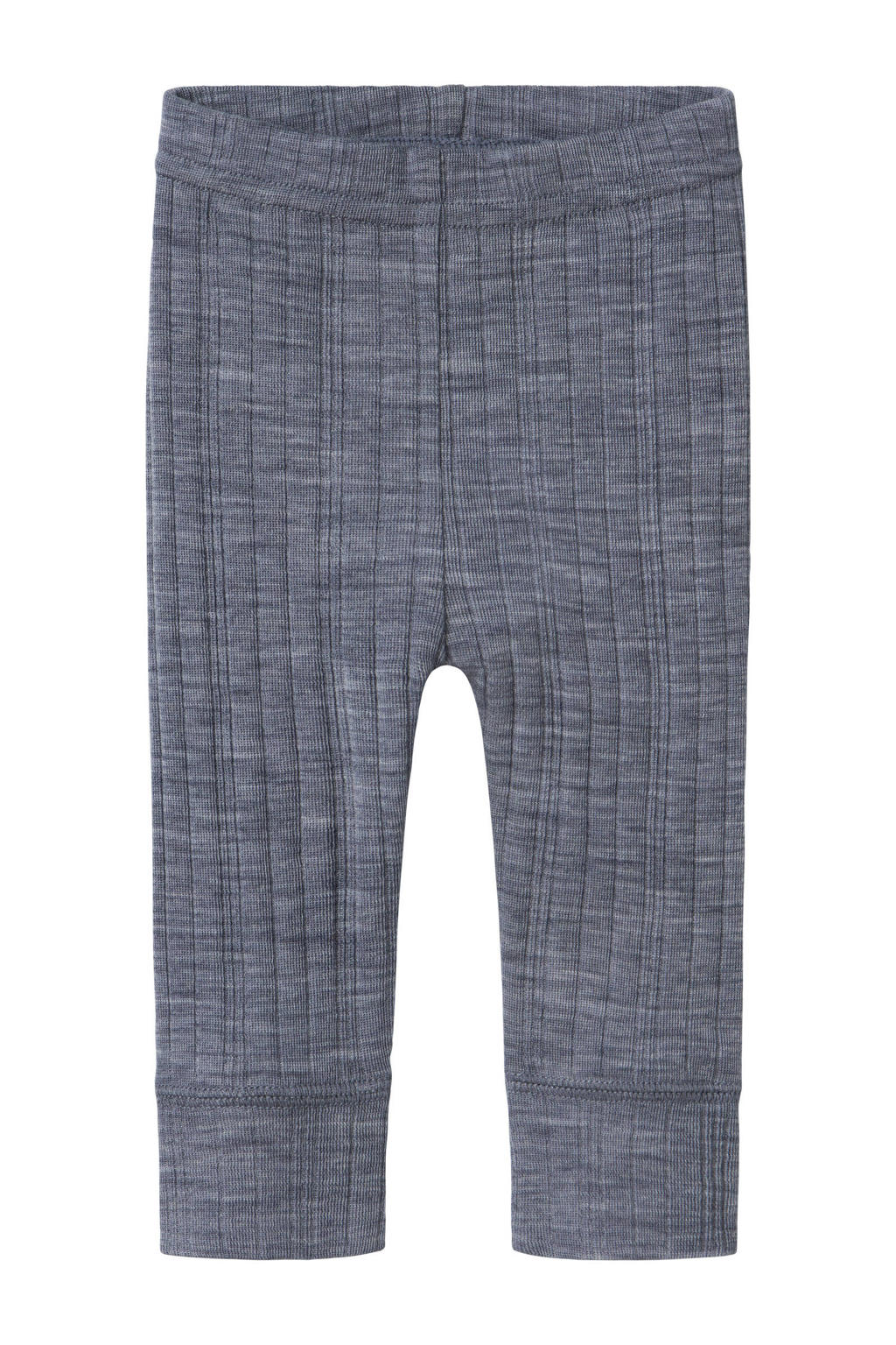Grijze jongens NAME IT BABY wollen slim babybroek met effen