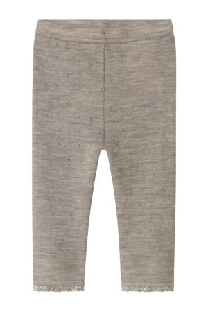 wollen slim babybroek grijsbruin