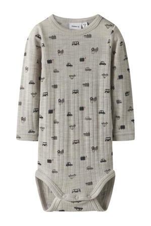 wollen romper grijs