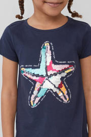 thumbnail: s.Oliver T-shirt donkerblauw met pailletten